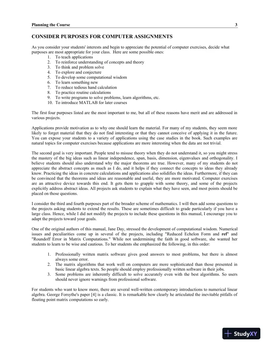 Solution Manual For Linear Algebra Plus Mymathlab Getting Started Kit For Linear Algebra And Its Applications, 4th Edition, page 6