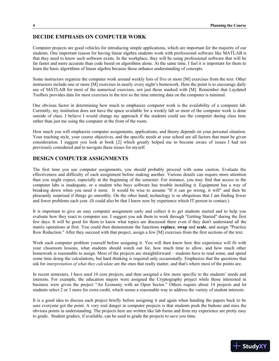 Solution Manual For Linear Algebra Plus Mymathlab Getting Started Kit For Linear Algebra And Its Applications, 4th Edition, page 7