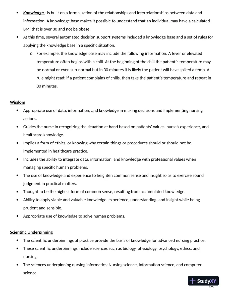 NR599 Midterm Review Practice Exam with Answers (96 Solved Questions), page 3