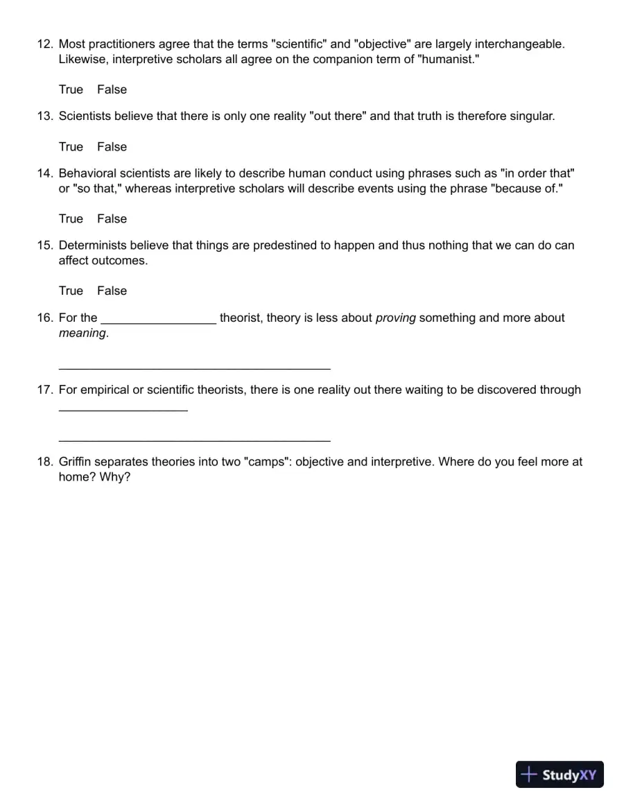 A First Look at Communication Theory (Conversations with Communication Theorists) 9th Edition Test Bank, page 14