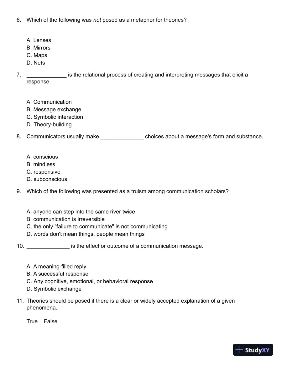 A First Look at Communication Theory (Conversations with Communication Theorists) 9th Edition Test Bank, page 3