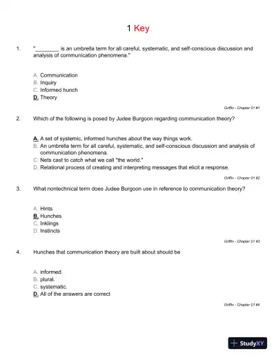 A First Look at Communication Theory (Conversations with Communication Theorists) 9th Edition Test Bank - Page 6 preview image