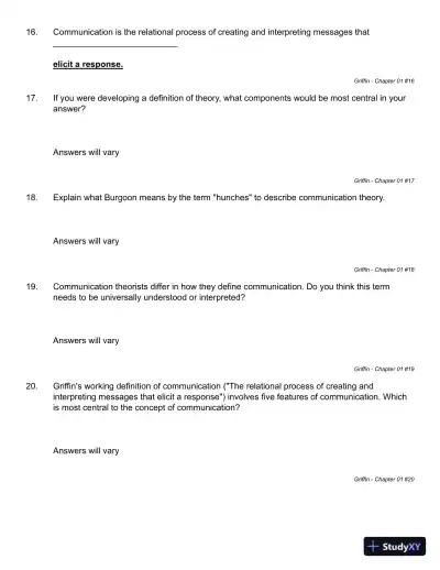 A First Look at Communication Theory (Conversations with Communication Theorists) 9th Edition Test Bank - Page 9 preview image