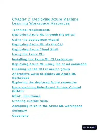 Azure Data Scientist Associate Certification Guide: DP-100 exam (2021) - Page 13 preview image