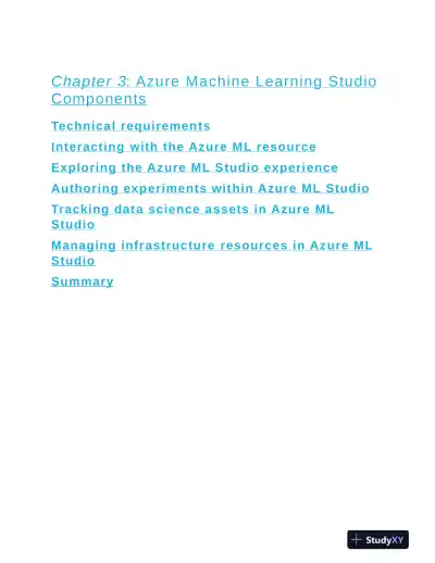 Azure Data Scientist Associate Certification Guide: DP-100 exam (2021) - Page 15 preview image