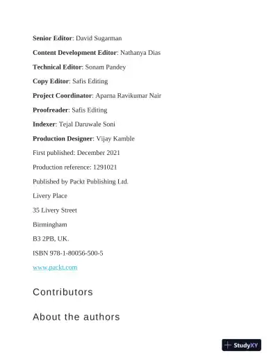 Azure Data Scientist Associate Certification Guide: DP-100 exam (2021) - Page 4 preview image