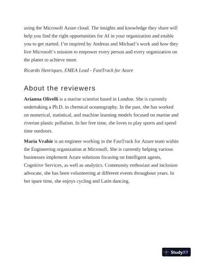 Azure Data Scientist Associate Certification Guide: DP-100 exam (2021) - Page 9 preview image