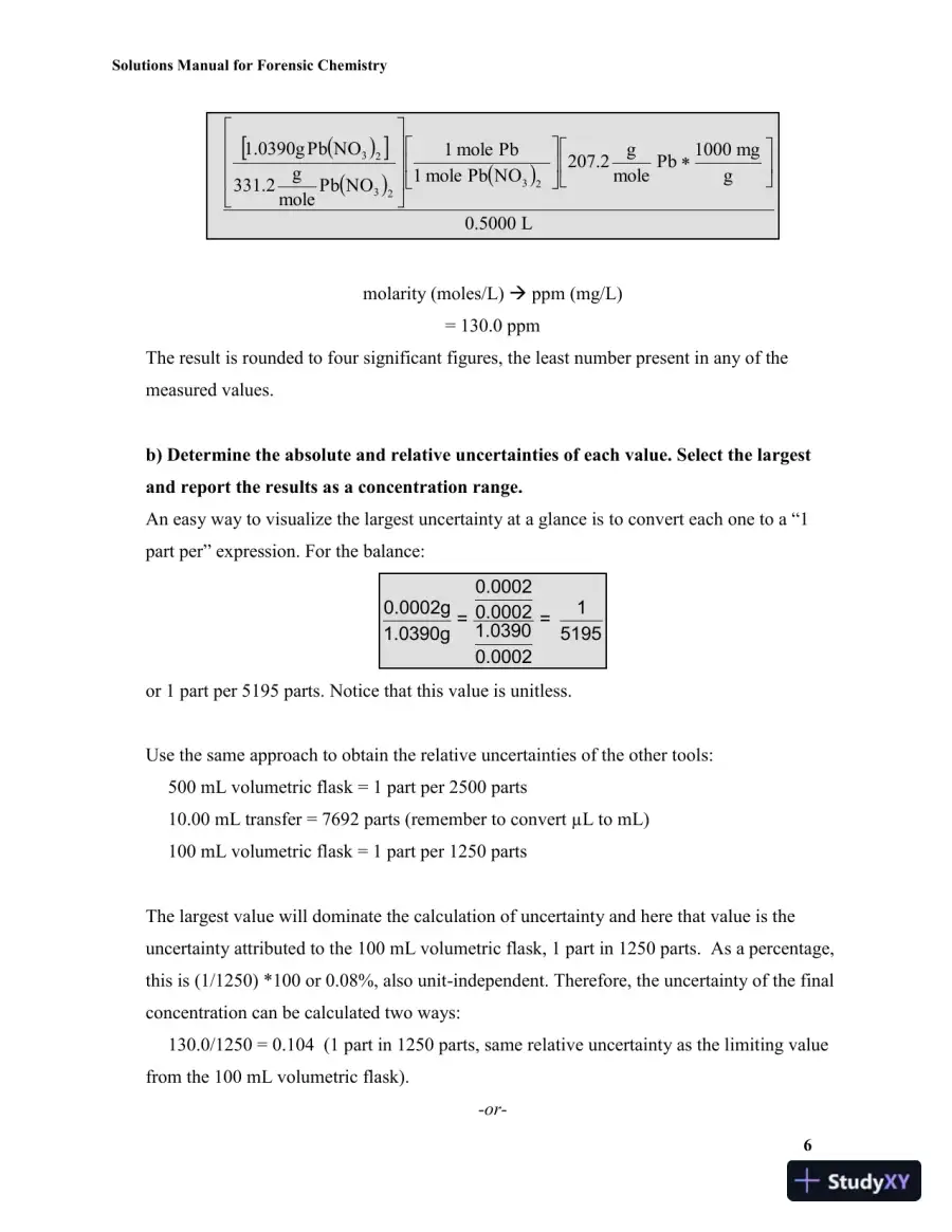 Solution Manual for Forensic Chemistry, 2nd Edition, page 10