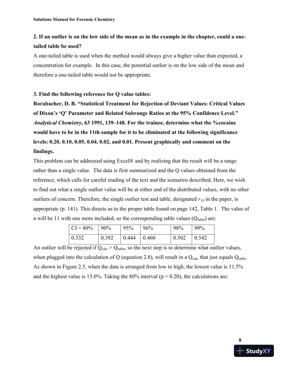 Solution Manual for Forensic Chemistry, 2nd Edition, page 12