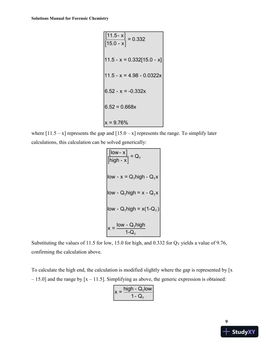 Solution Manual for Forensic Chemistry, 2nd Edition, page 13
