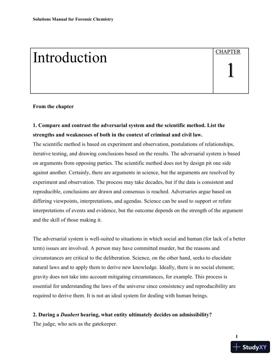 Solution Manual for Forensic Chemistry, 2nd Edition, page 5