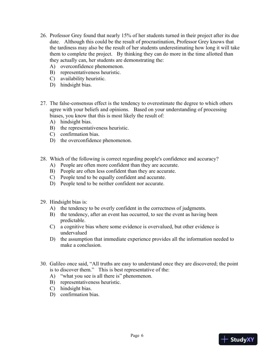 Discovering the Scientist Within: Research Methods in Psychology 1st 2016 Edition Test Bank, page 10