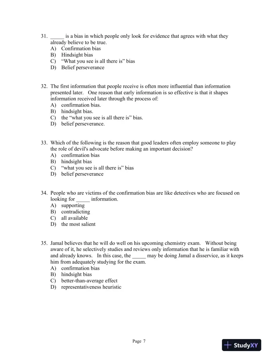 Discovering the Scientist Within: Research Methods in Psychology 1st 2016 Edition Test Bank, page 11
