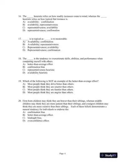 Discovering the Scientist Within: Research Methods in Psychology 1st 2016 Edition Test Bank - Page 8 preview image
