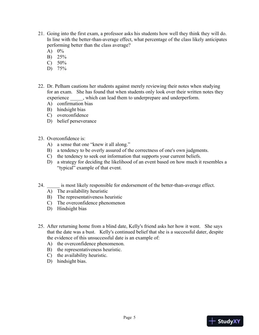 Discovering the Scientist Within: Research Methods in Psychology 1st 2016 Edition Test Bank, page 9