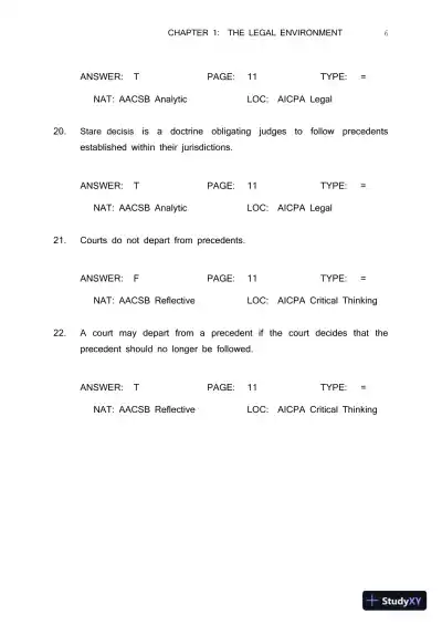 Test Bank For Business Law Today Comprehensive, 8th Edition - Page 10 preview image