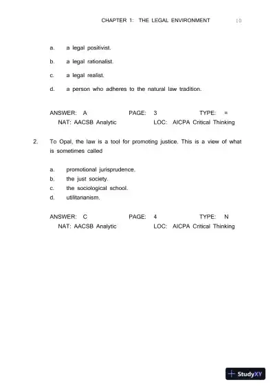 Test Bank For Business Law Today Comprehensive, 8th Edition - Page 14 preview image