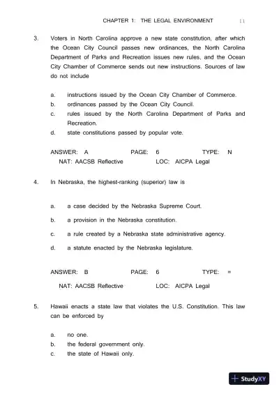 Test Bank For Business Law Today Comprehensive, 8th Edition - Page 15 preview image