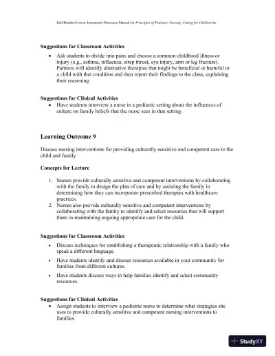 Class Notes for Principles of Pediatric Nursing Caring for Children, 6th Edition - Page 11 preview image