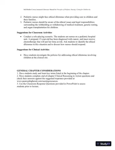 Class Notes for Principles of Pediatric Nursing Caring for Children, 6th Edition - Page 5 preview image