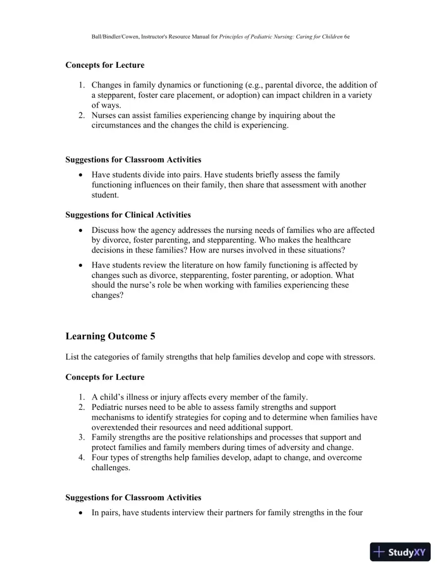 Class Notes for Principles of Pediatric Nursing Caring for Children, 6th Edition, page 8