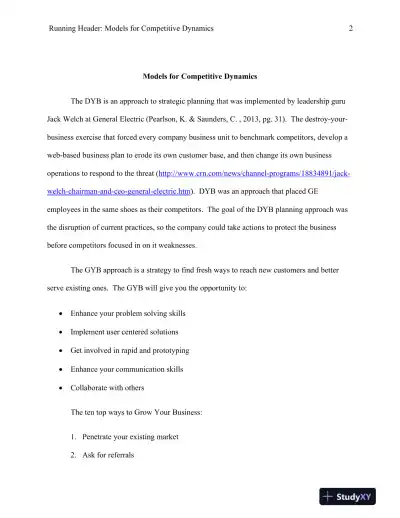CIS 336 Enterprise Architecture: Models for Competitive Dynamics - Page 3 preview image