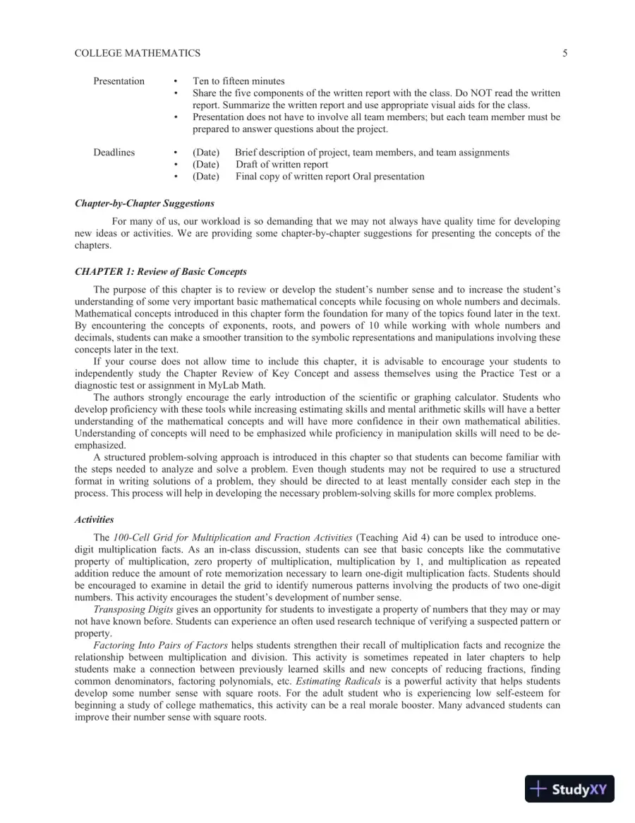 College Mathematics for Trades and Technologies, 10th Edition Solution Manual, page 6