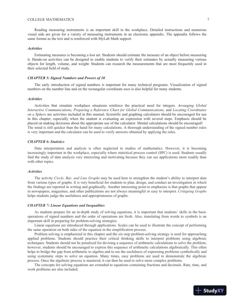 College Mathematics for Trades and Technologies, 10th Edition Solution Manual, page 8