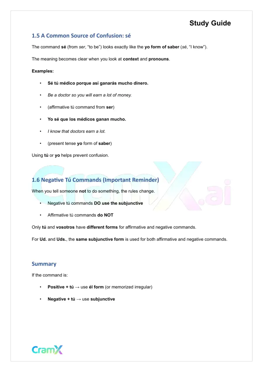Spanish II - The Imperative, page 4