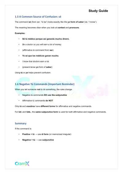 Spanish II - The Imperative - Page 4 preview image