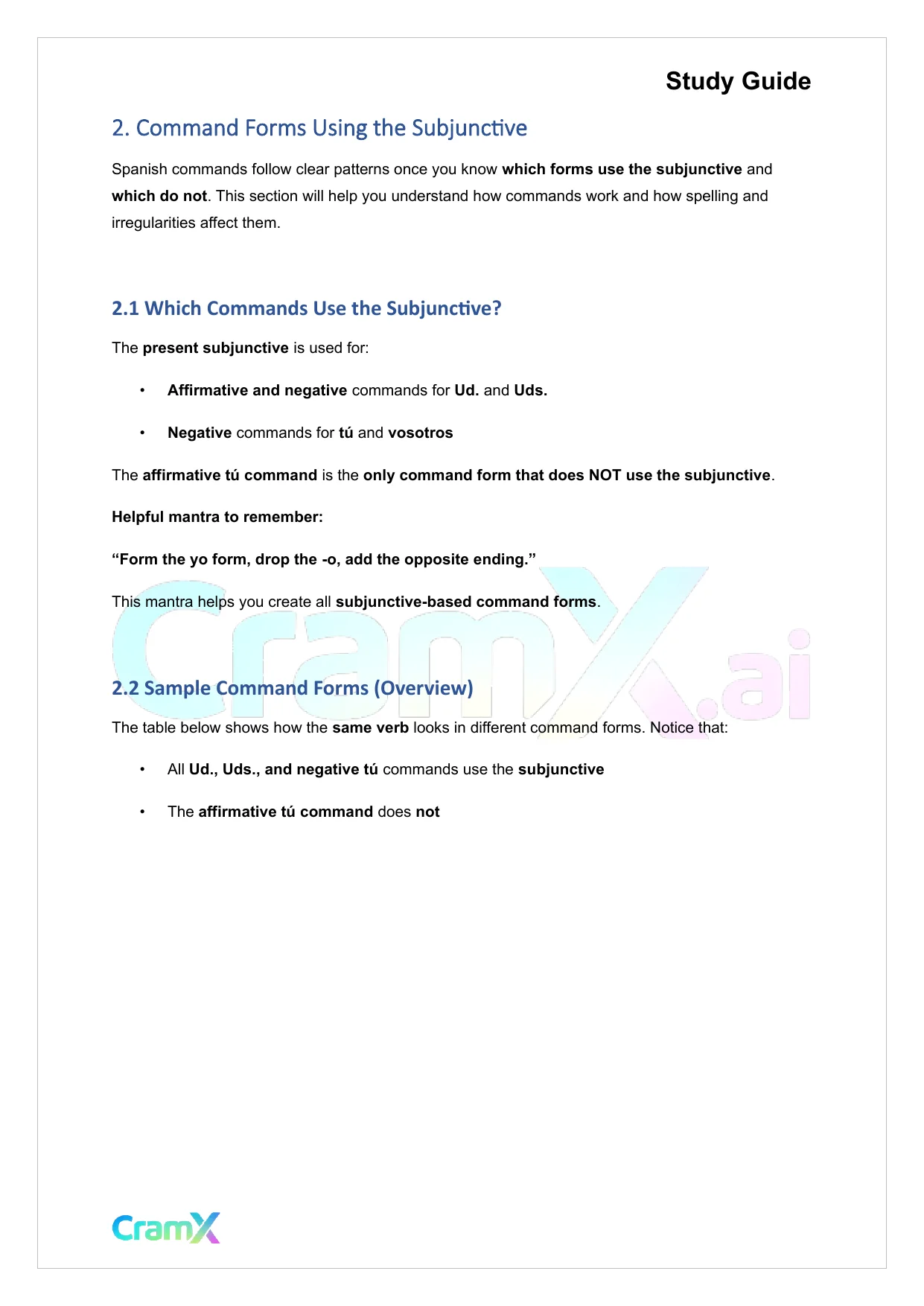 Spanish II - The Imperative - Page 5 preview image