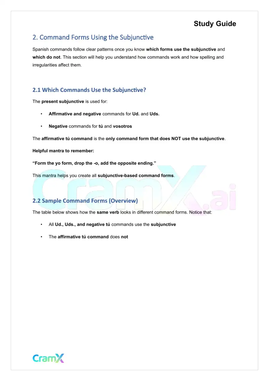 Spanish II - The Imperative, page 5