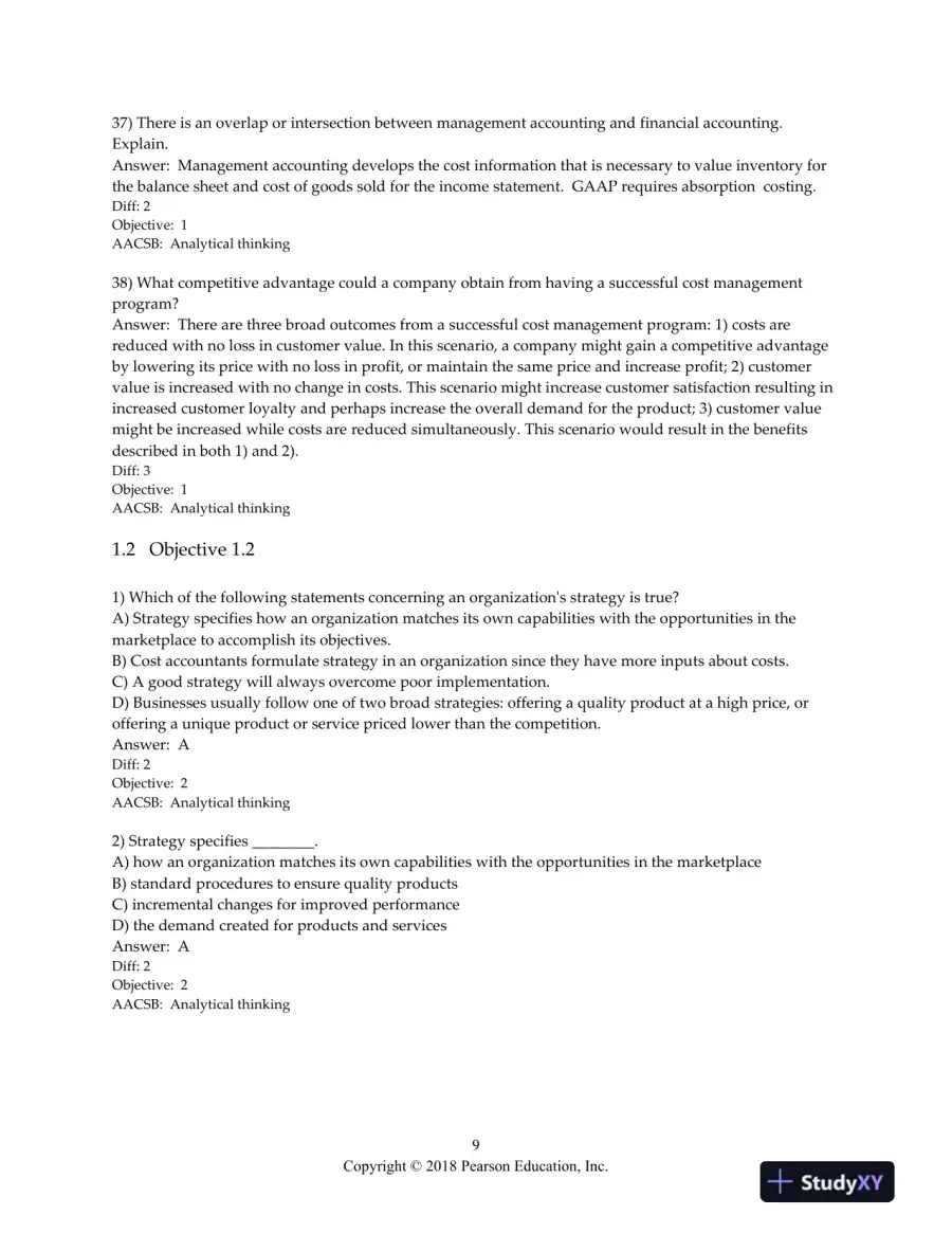 Test Bank For Horngren's Cost Accounting: A Managerial Emphasis, 16th Edition, page 10