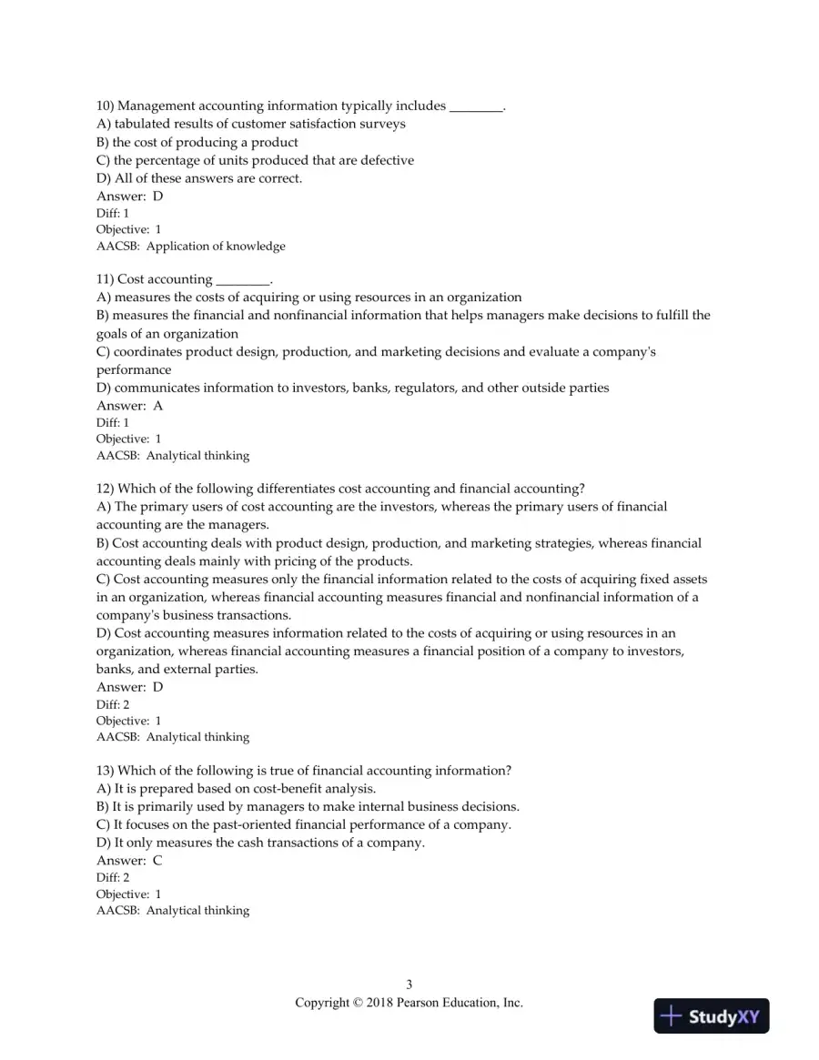 Test Bank For Horngren's Cost Accounting: A Managerial Emphasis, 16th Edition, page 4