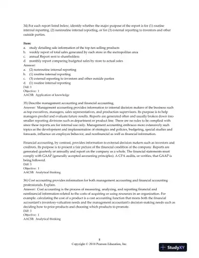 Test Bank For Horngren's Cost Accounting: A Managerial Emphasis, 16th Edition - Page 9 preview image