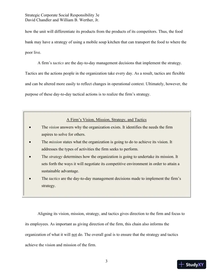 Strategic Corporate Social Responsibility: Stakeholders, Globalization, and Sustainable Value Creation Third Edition Solution Manual, page 13
