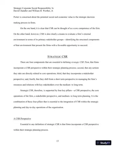 Strategic Corporate Social Responsibility: Stakeholders, Globalization, and Sustainable Value Creation Third Edition Solution Manual - Page 23 preview image