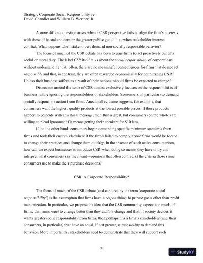 Strategic Corporate Social Responsibility: Stakeholders, Globalization, and Sustainable Value Creation Third Edition Solution Manual - Page 30 preview image