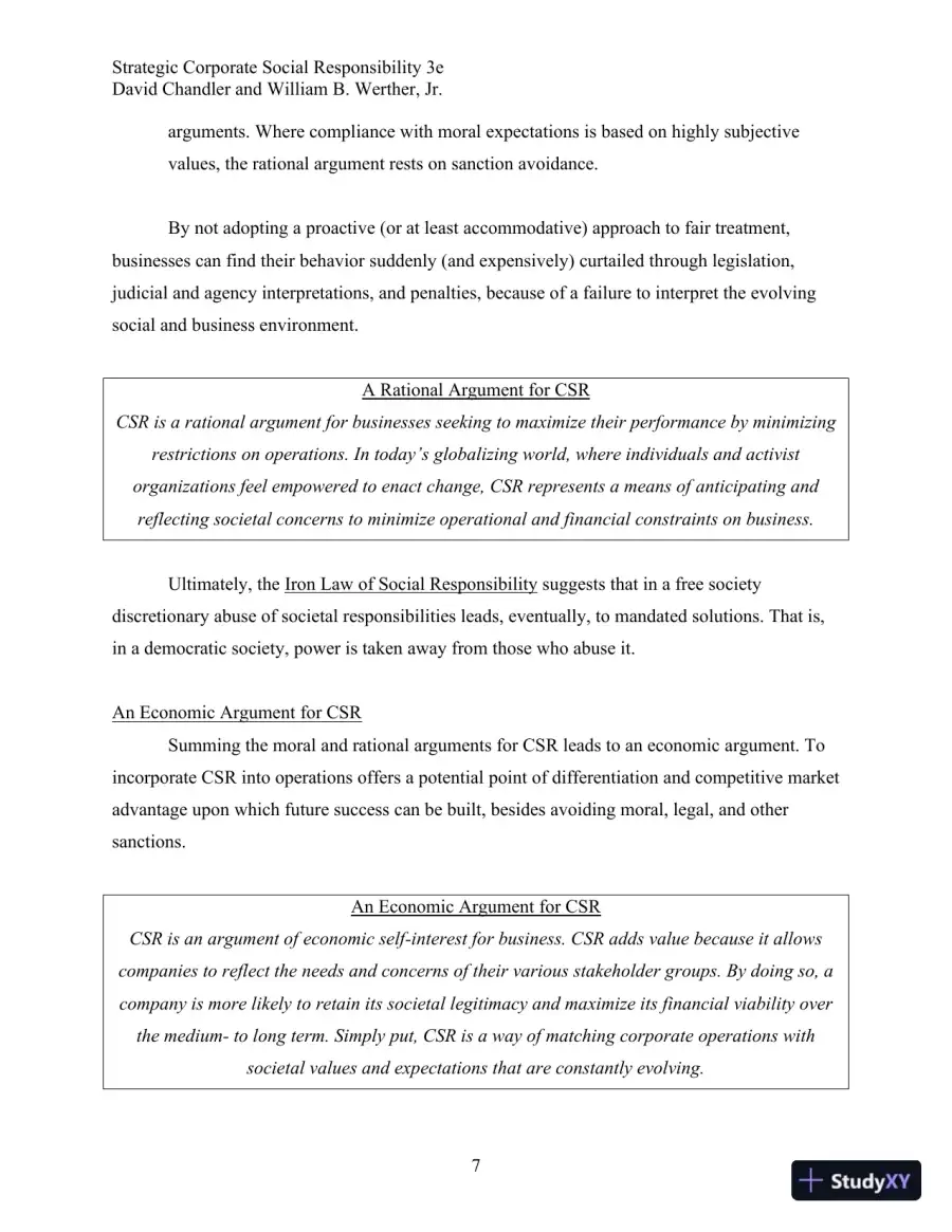 Strategic Corporate Social Responsibility: Stakeholders, Globalization, and Sustainable Value Creation Third Edition Solution Manual, page 8