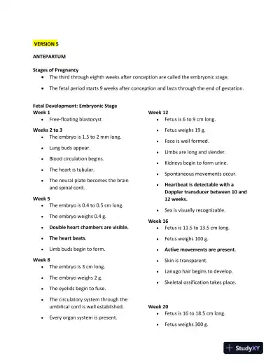 ATI Maternity Proctored Exam Version 5 With Answers (181 Solved Questions) - Page 1 preview image