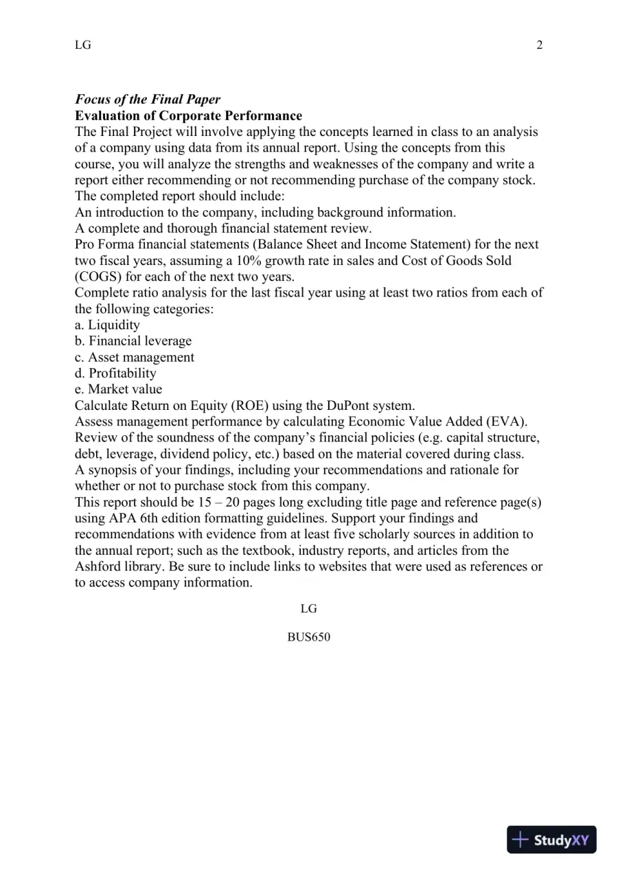 BUS 650 Week 6 Final Paper, page 3