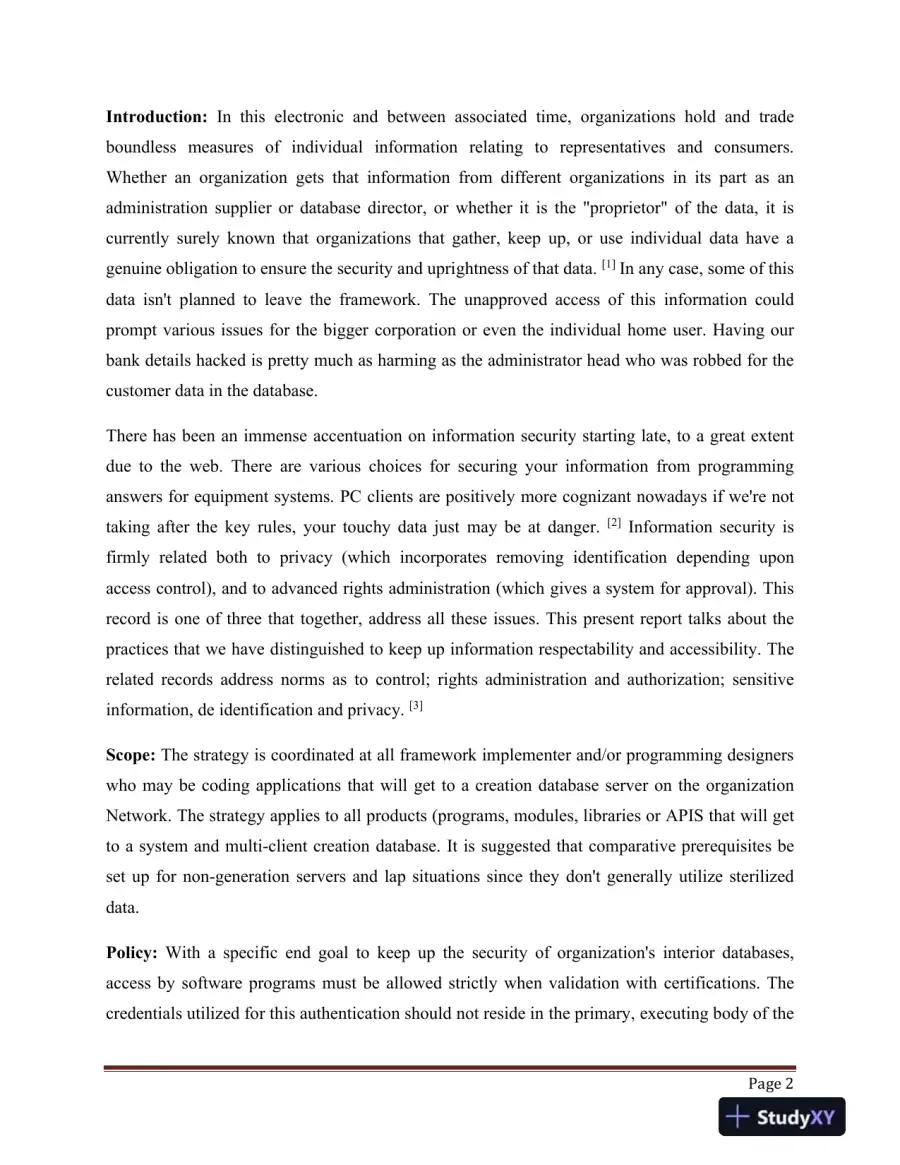 Comprehensive Database Security Policies: Strategies for Safeguarding Sensitive Information, page 3