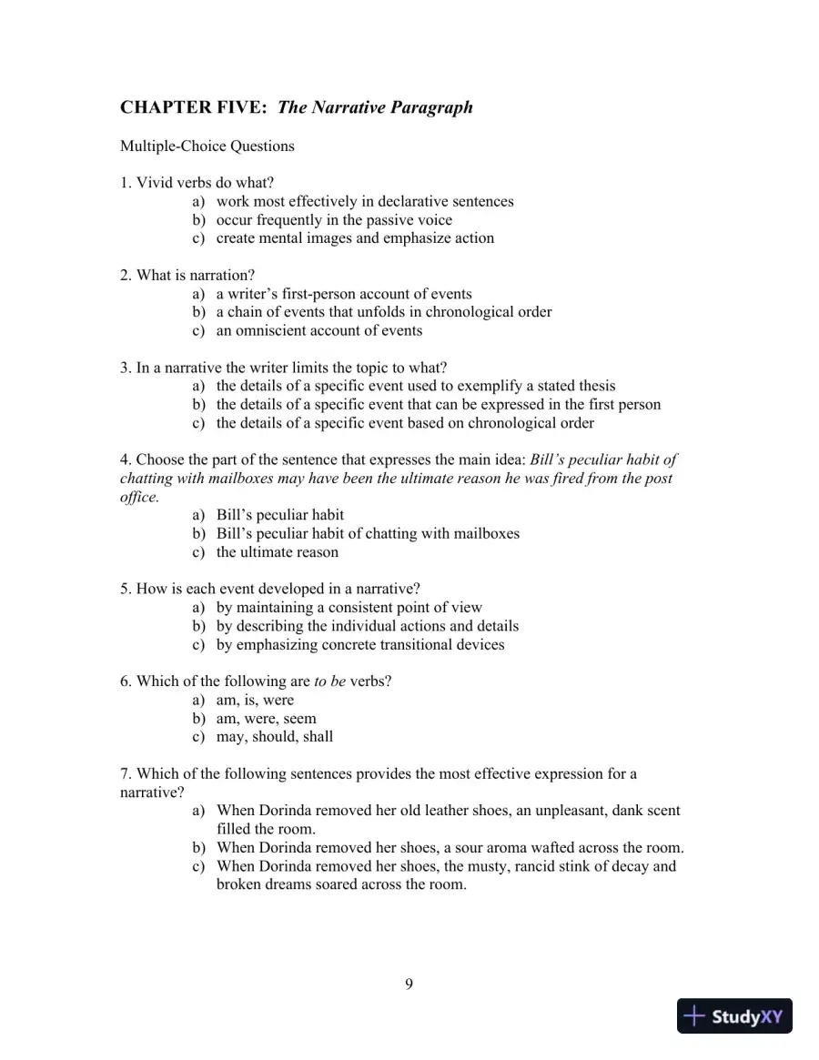 Test Bank for Writing for Life: Paragraphs and Essay, 4th Edition, page 13
