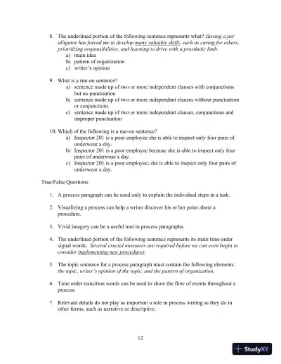 Test Bank for Writing for Life: Paragraphs and Essay, 4th Edition - Page 16 preview image