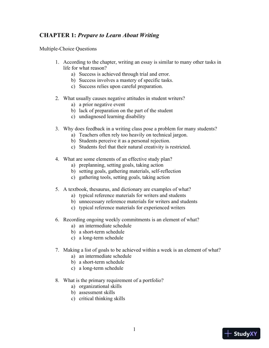 Test Bank for Writing for Life: Paragraphs and Essay, 4th Edition, page 5