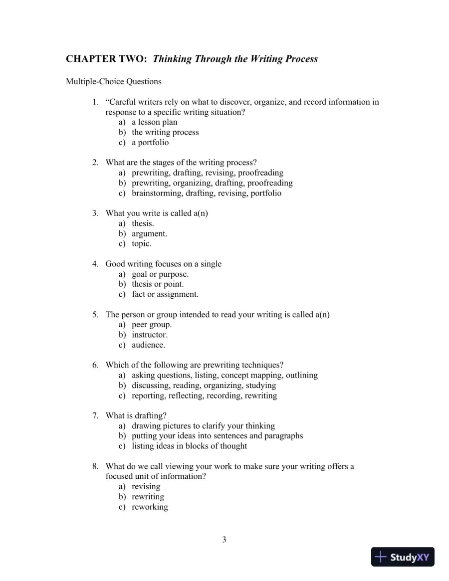 Test Bank for Writing for Life: Paragraphs and Essay, 4th Edition, page 7