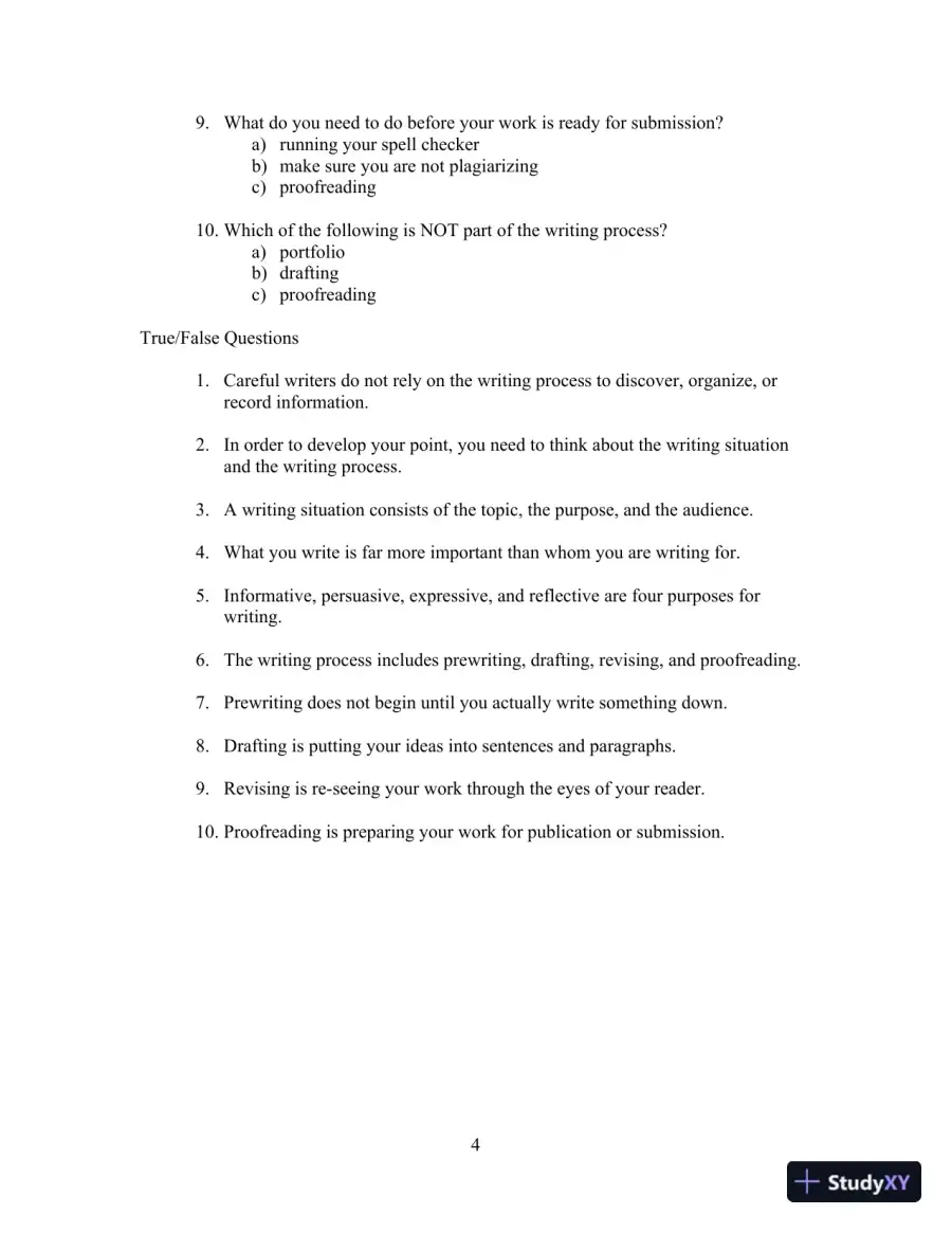 Test Bank for Writing for Life: Paragraphs and Essay, 4th Edition, page 8