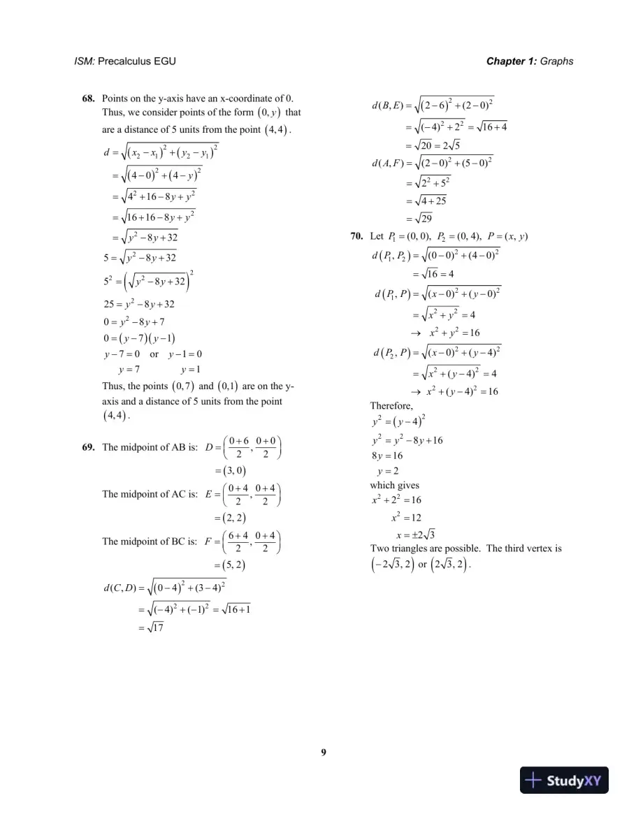 Precalculus Enhanced with Graphing Utilities 4th Edition Solution Manual, page 10