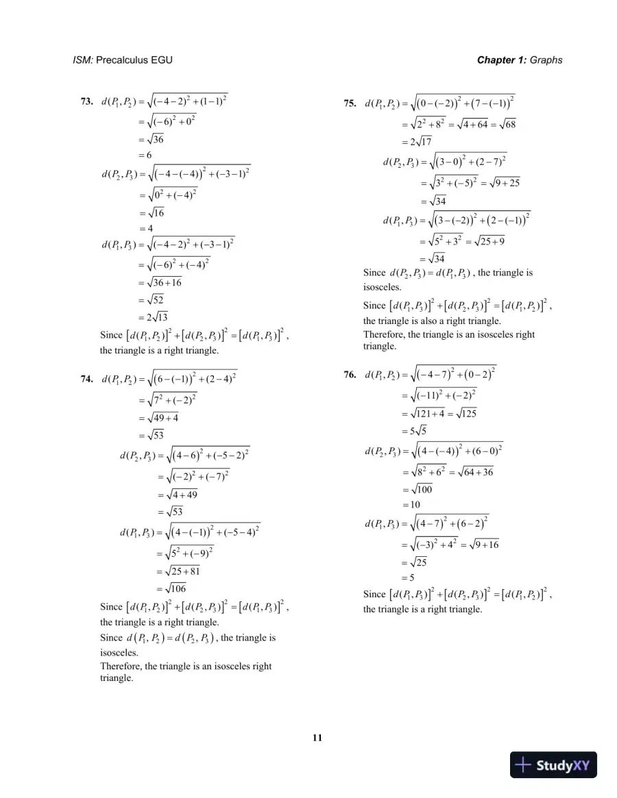 Precalculus Enhanced with Graphing Utilities 4th Edition Solution Manual, page 12
