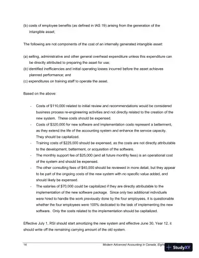 Modern Advanced Accounting in Canada 8th Edition Solution Manual - Page 15 preview image